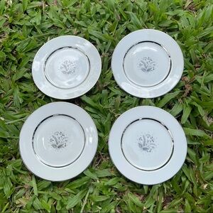 Vintage Carlton Fine China Bread and Butter Plates Set of 4